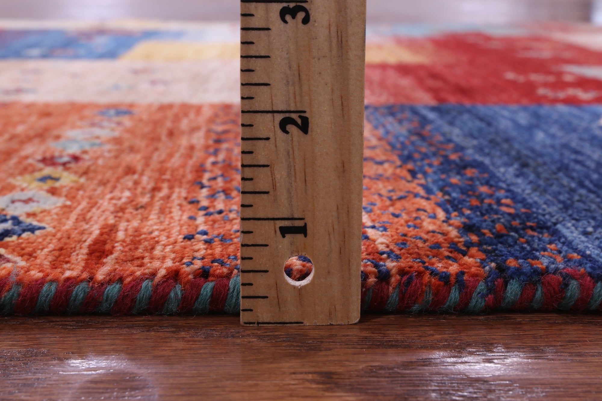 Tribal Persian Gabbeh Hand Knotted Wool Rug - 3' 4" X 4' 10" - Golden Nile