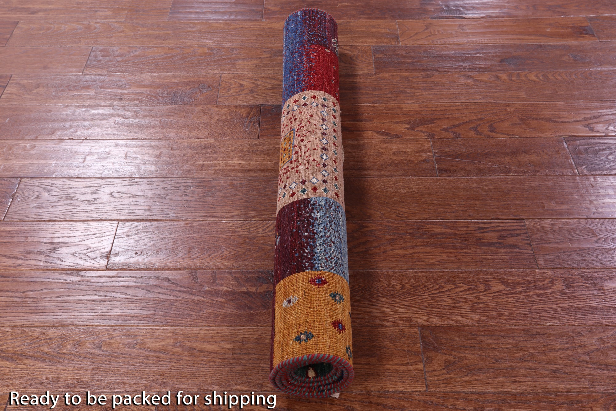 Tribal Persian Gabbeh Hand Knotted Wool Rug - 3' 4" X 4' 10" - Golden Nile