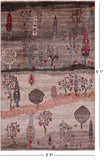 Tribal Persian Gabbeh Hand Knotted Wool Rug - 3' 3" X 5' 1" - Golden Nile