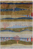 Tribal Persian Gabbeh Hand Knotted Wool Rug - 3' 11" X 5' 10" - Golden Nile