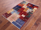 Tribal Persian Gabbeh Hand Knotted Wool Rug - 2' 7" X 4' 0" - Golden Nile