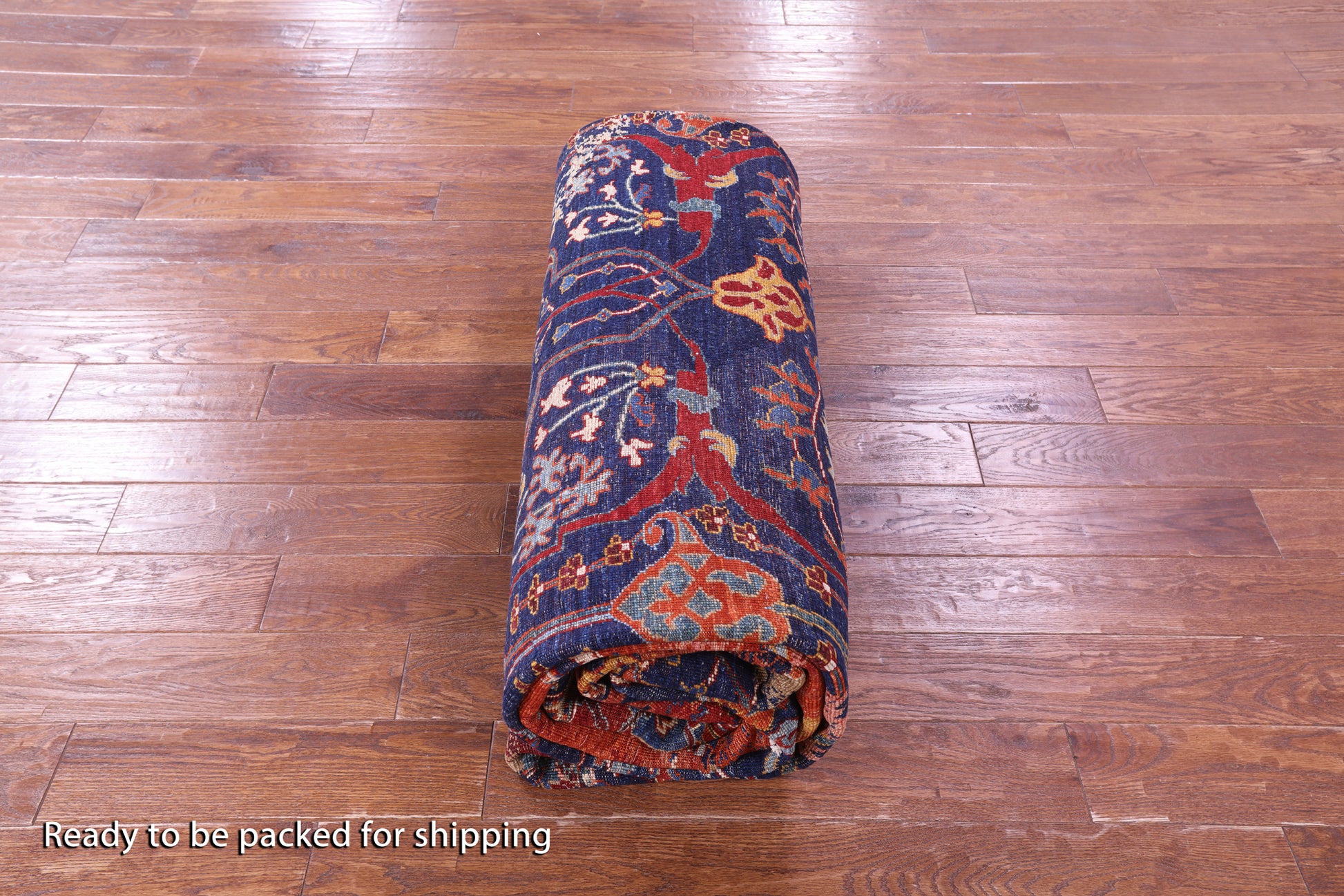 Modern Fine Serapi Hand Knotted Wool Rug - 9' 11" X 13' 4" - Golden Nile