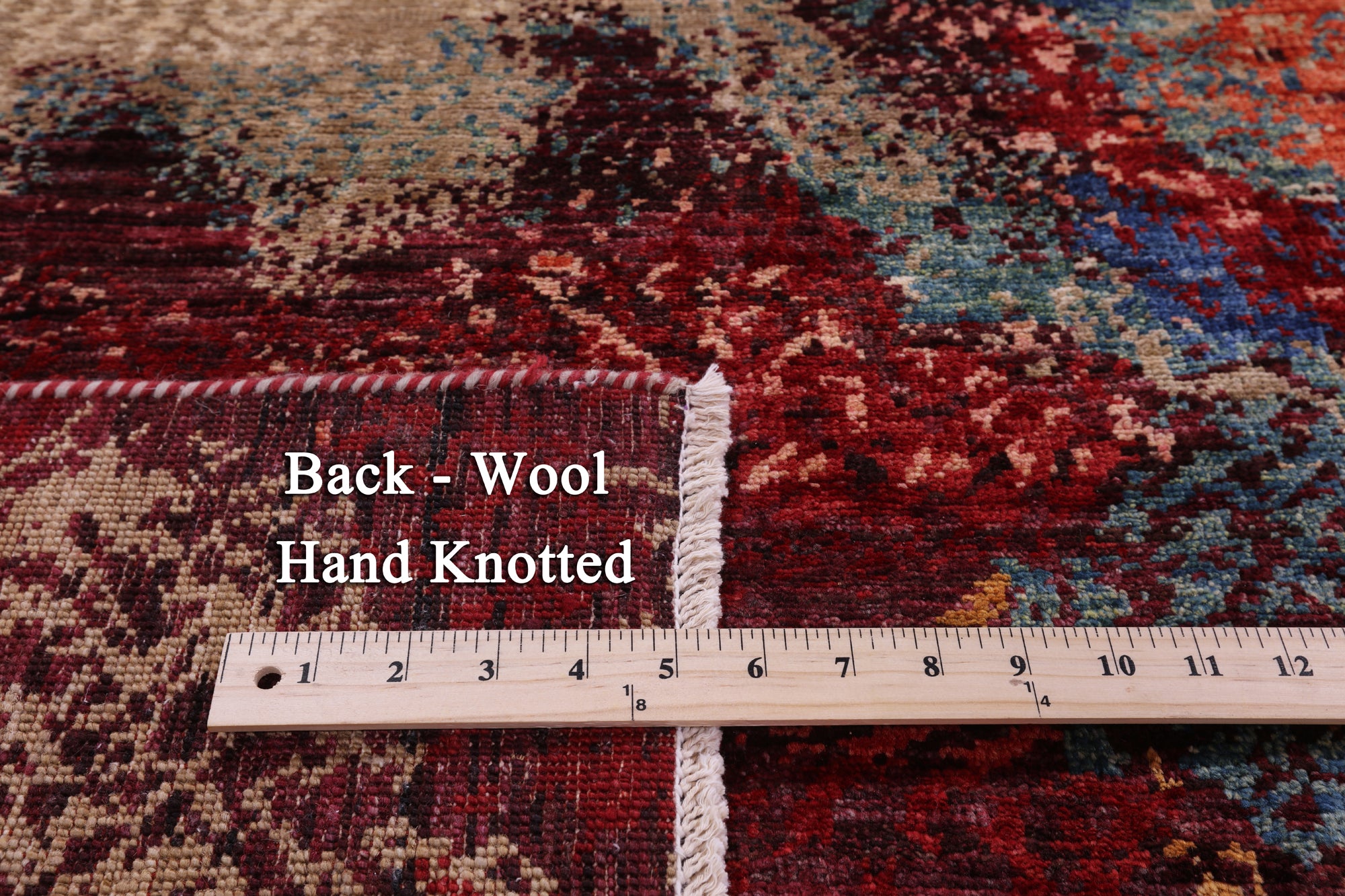 Modern Fine Serapi Hand Knotted Wool Rug - 9' 11" X 13' 4" - Golden Nile