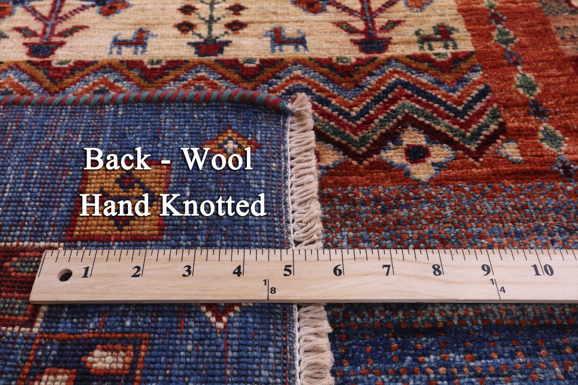 Tribal Persian Gabbeh Hand Knotted Wool Runner Rug - 2' 10" X 9' 10" - Golden Nile