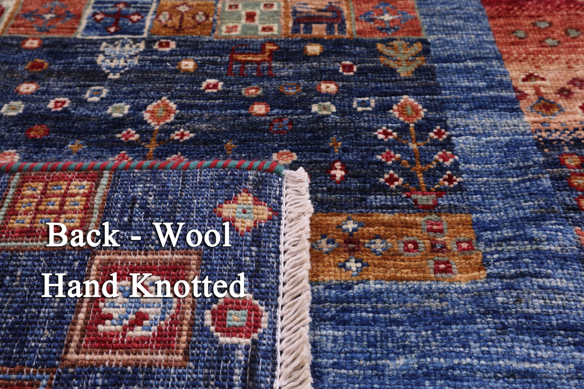 Tribal Persian Gabbeh Hand Knotted Wool Runner Rug - 2' 9" X 10' 0" - Golden Nile