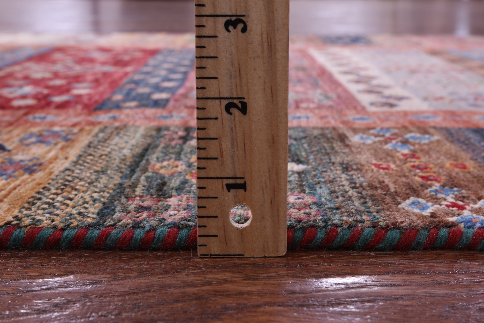 Tribal Persian Gabbeh Hand Knotted Wool Runner Rug - 2' 9" X 9' 7" - Golden Nile