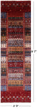 Tribal Persian Gabbeh Hand Knotted Wool Runner Rug - 2' 9" X 9' 7" - Golden Nile