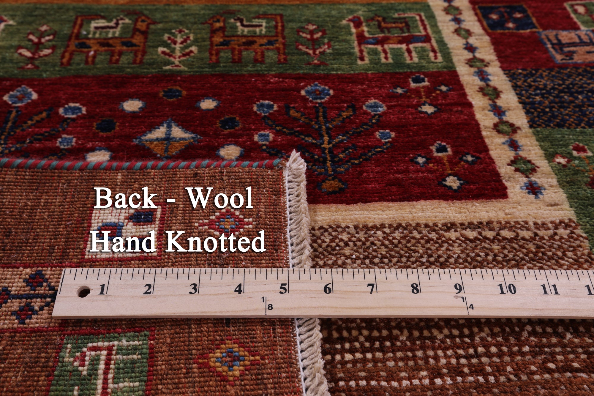 Tribal Persian Gabbeh Hand Knotted Wool Runner Rug - 2' 8" X 8' 2" - Golden Nile