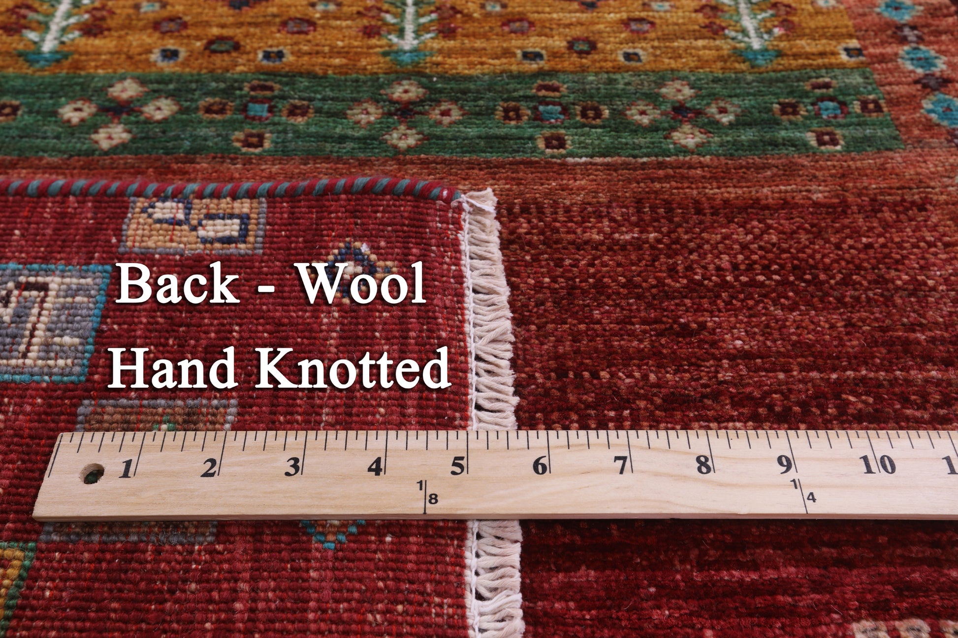 Tribal Persian Gabbeh Hand Knotted Wool Runner Rug - 2' 9" X 9' 11" - Golden Nile