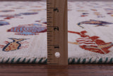 Ivory Fish Design Persian Gabbeh Handmade Wool Rug - 9' 8" X 13' 6" - Golden Nile