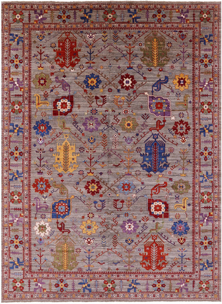 Persian Fine Serapi Handmade Wool Rug - 9' 9" X 13' 6" - Golden Nile