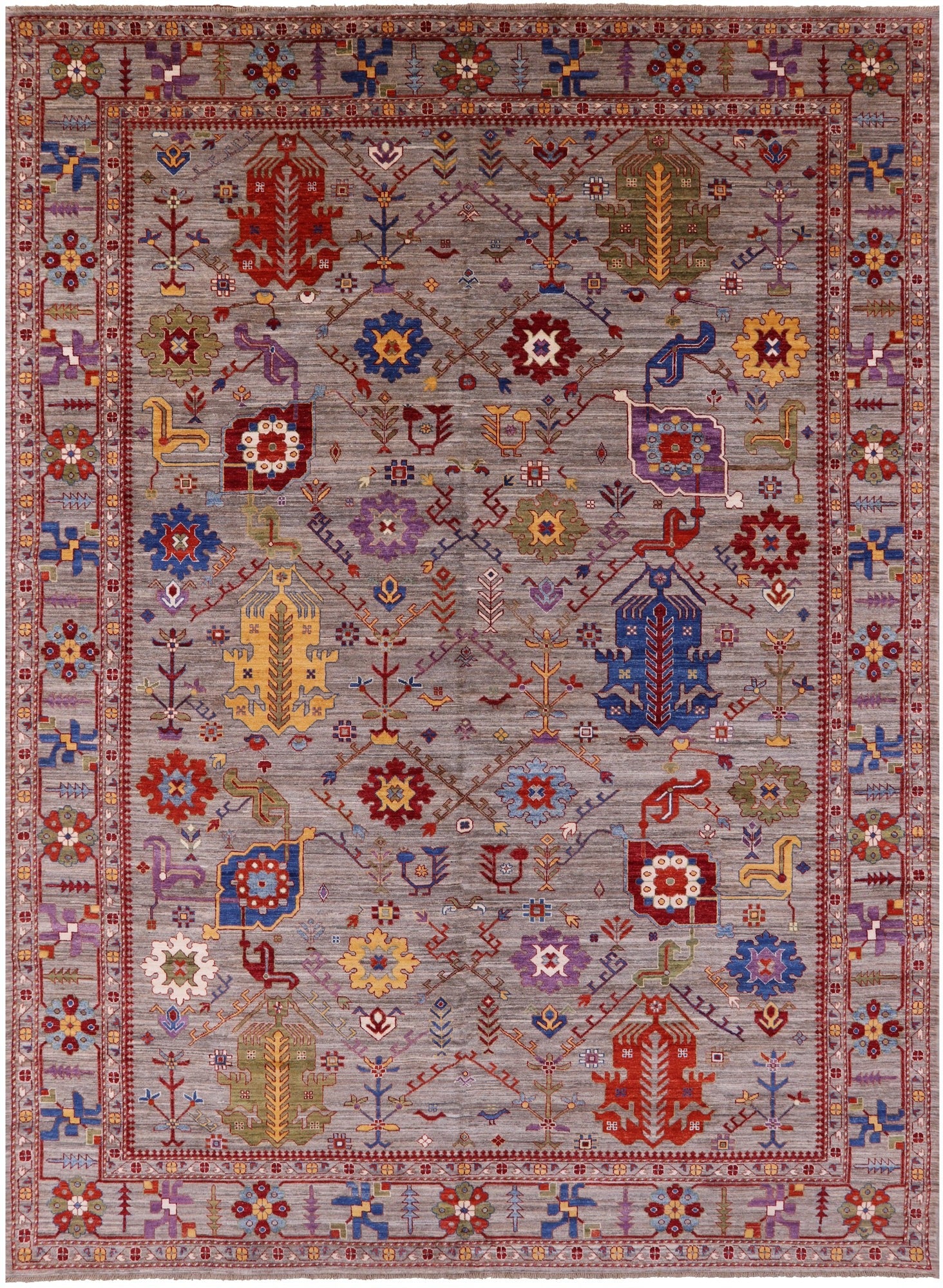 Persian Fine Serapi Handmade Wool Rug - 9' 9" X 13' 6" - Golden Nile
