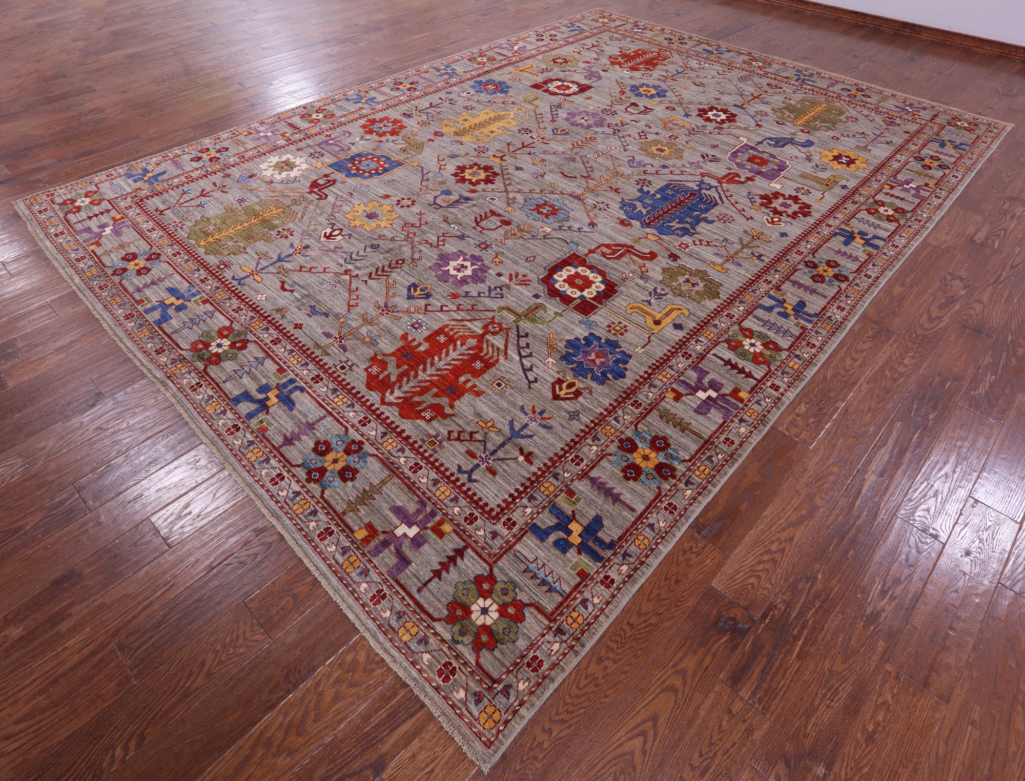 Persian Fine Serapi Handmade Wool Rug - 9' 9" X 13' 6" - Golden Nile