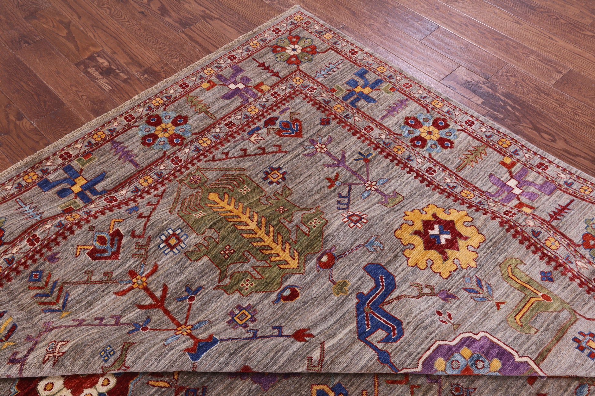 Persian Fine Serapi Handmade Wool Rug - 9' 9" X 13' 6" - Golden Nile