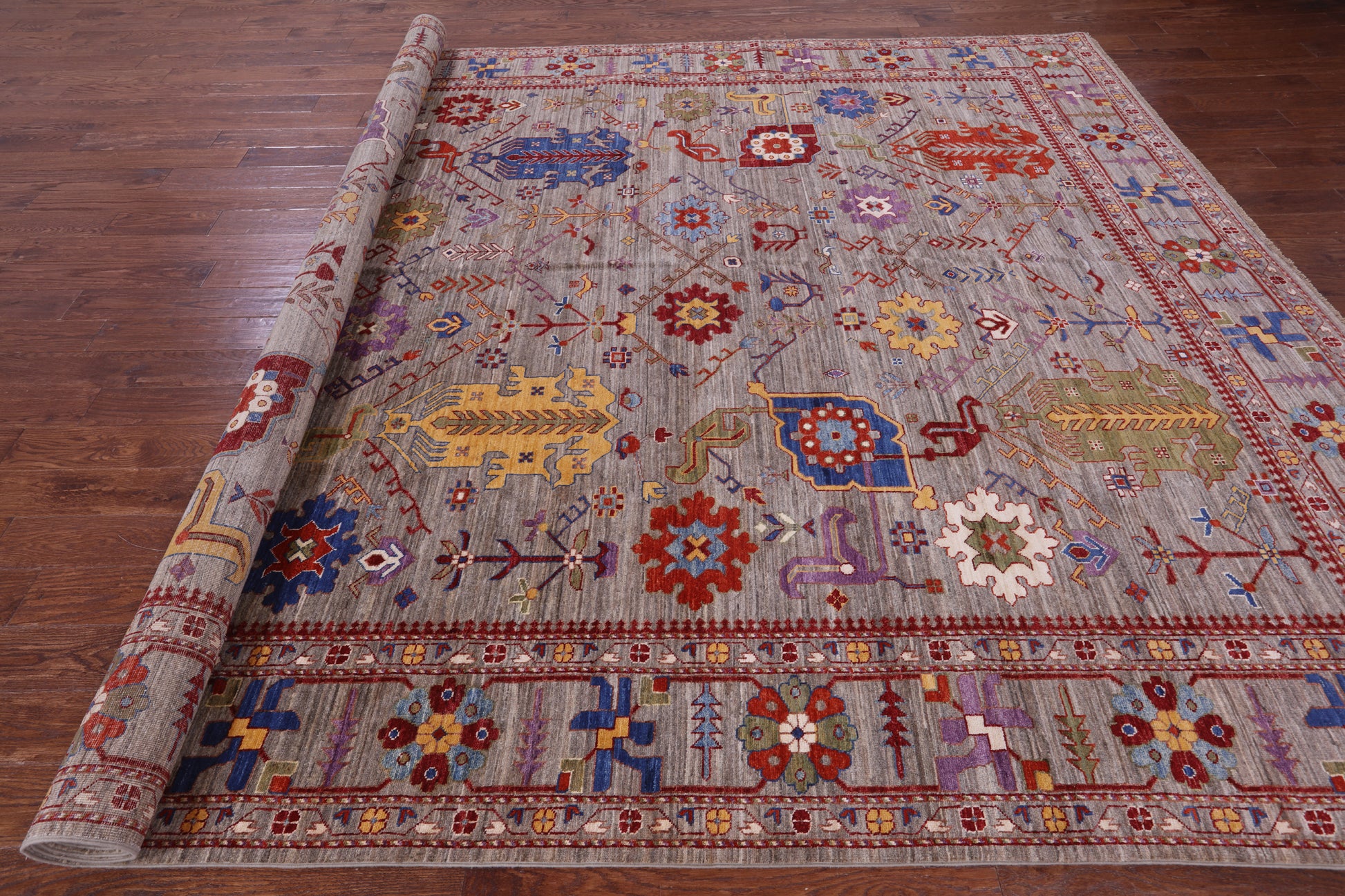 Persian Fine Serapi Handmade Wool Rug - 9' 9" X 13' 6" - Golden Nile