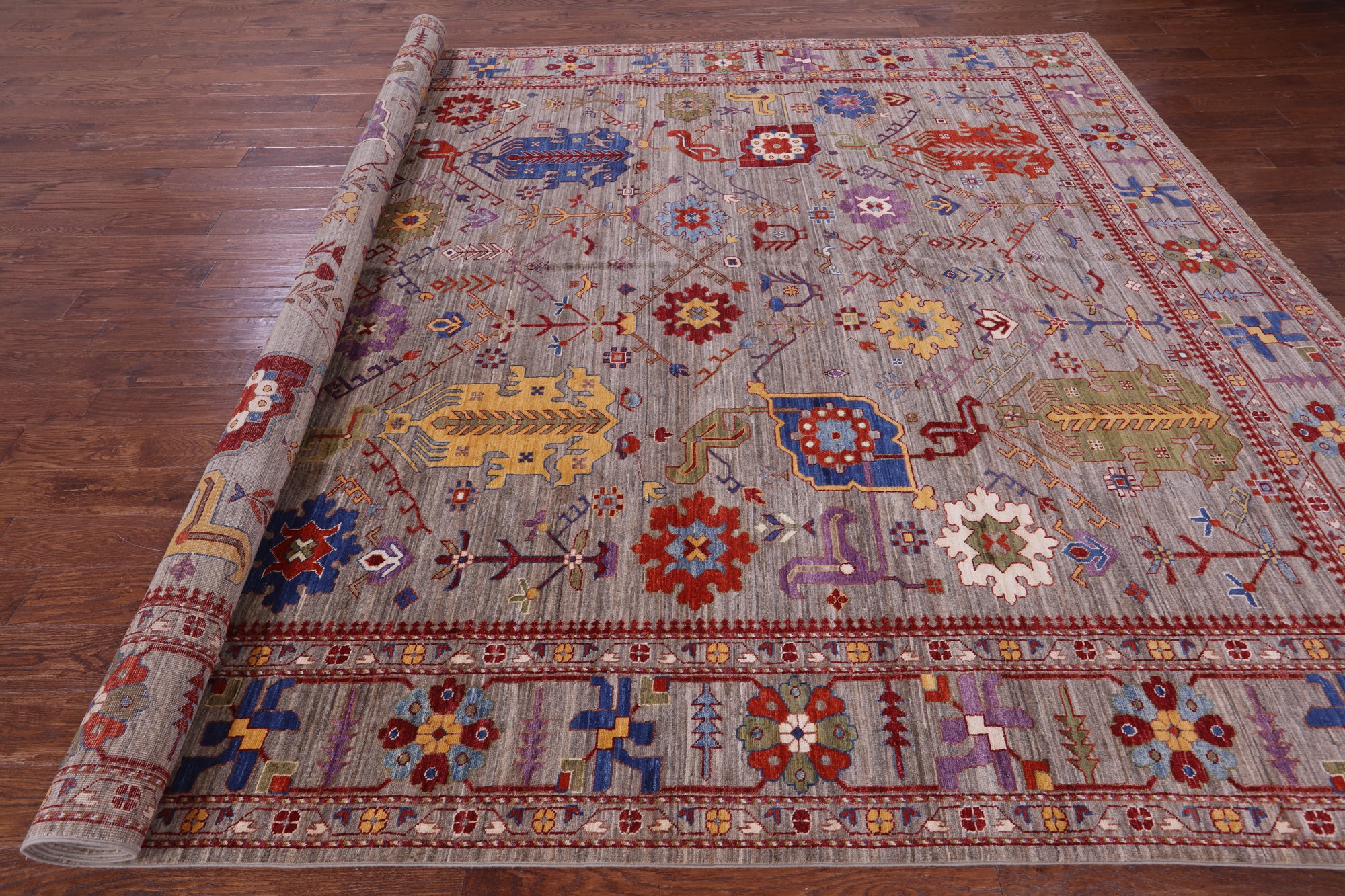 Persian Fine Serapi Handmade Wool Rug - 9' 9" X 13' 6" - Golden Nile