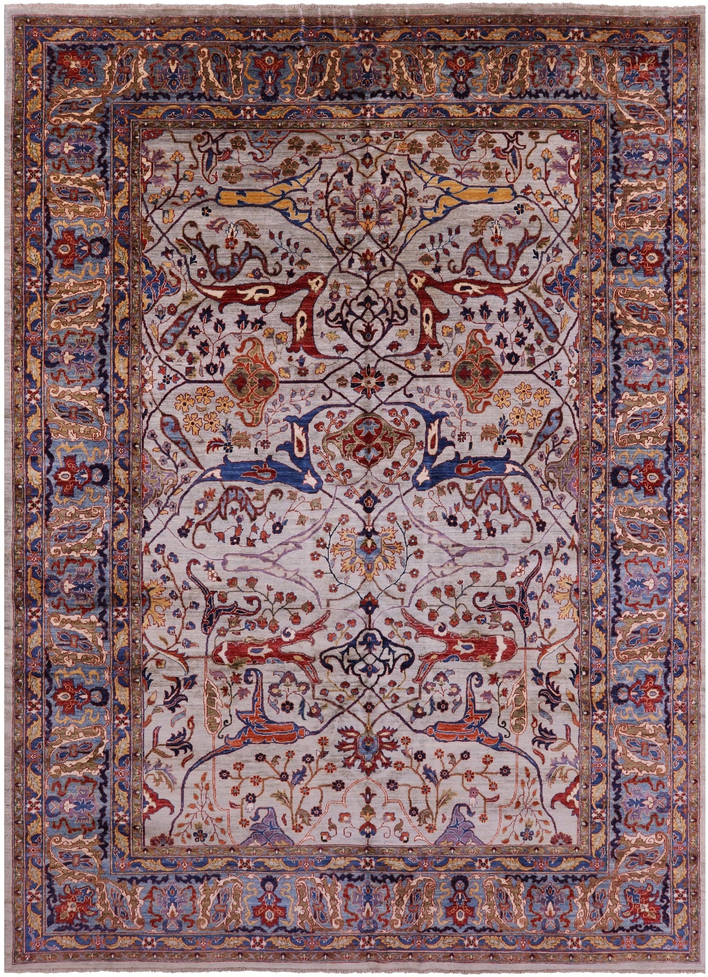 Persian Fine Serapi Hand Knotted Wool Rug - 9' 10" X 13' 9" - Golden Nile