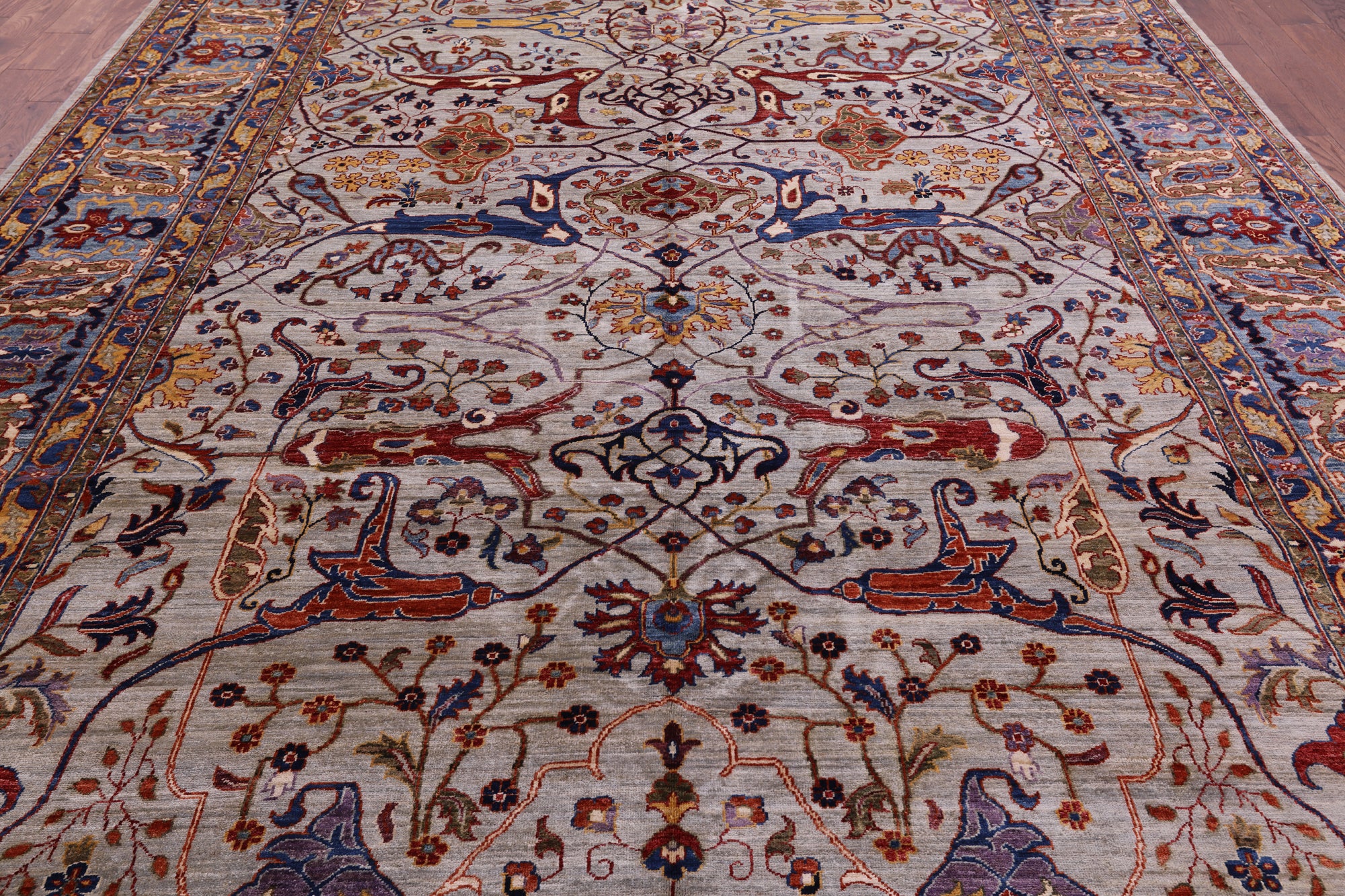 Persian Fine Serapi Hand Knotted Wool Rug - 9' 10" X 13' 9" - Golden Nile