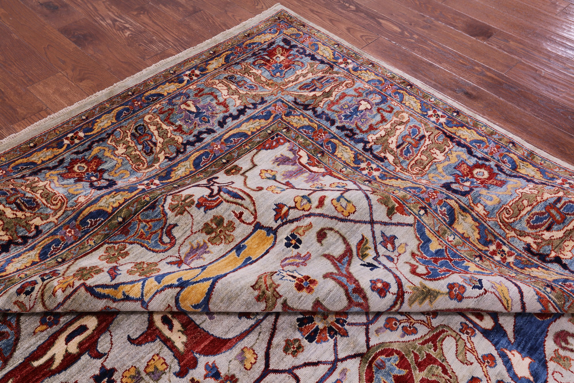 Persian Fine Serapi Hand Knotted Wool Rug - 9' 10" X 13' 9" - Golden Nile