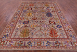 Persian Fine Serapi Hand Knotted Wool Rug - 8' 1" X 9' 9" - Golden Nile