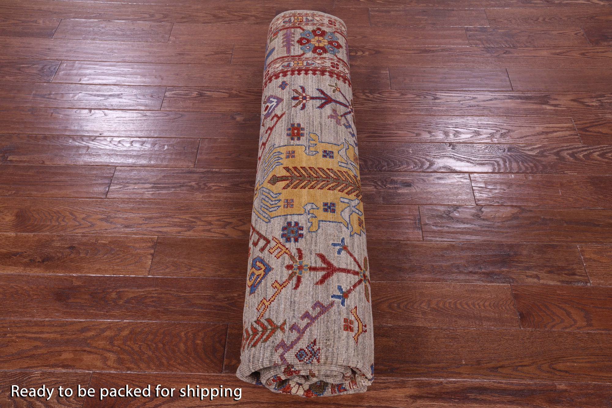 Persian Fine Serapi Hand Knotted Wool Rug - 8' 1" X 9' 9" - Golden Nile