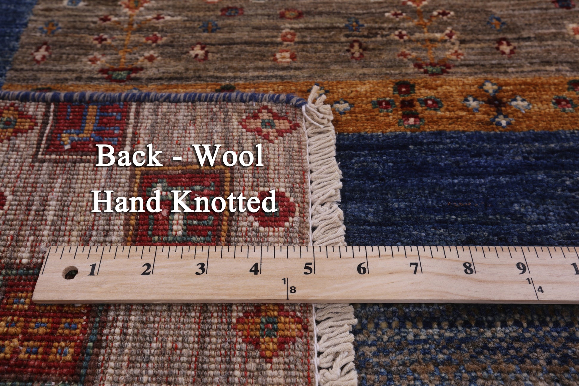 Tribal Persian Gabbeh Hand Knotted Wool Rug - 5' 1" X 6' 8" - Golden Nile