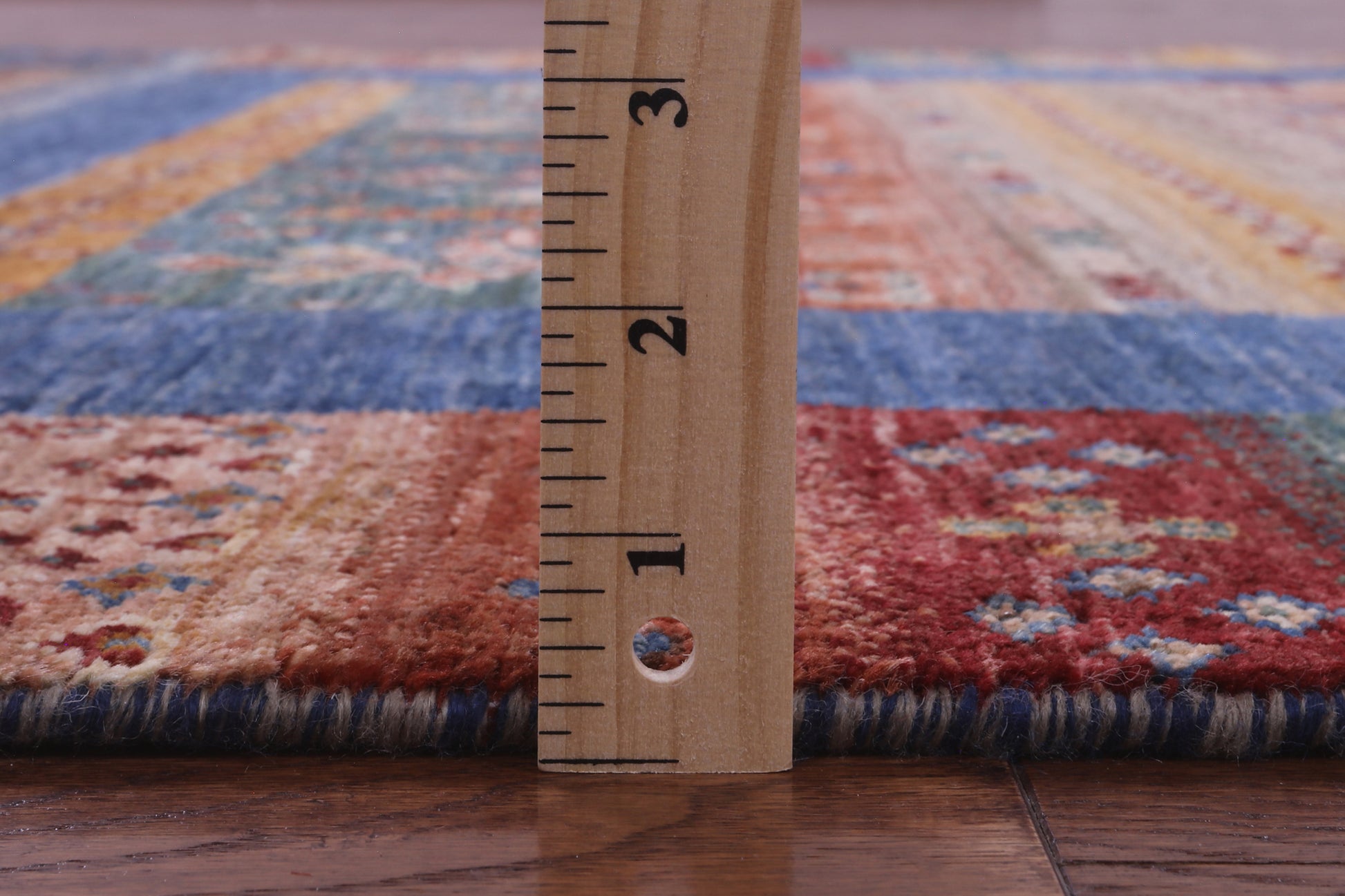 Tribal Persian Gabbeh Hand Knotted Wool Rug - 5' 1" X 6' 8" - Golden Nile