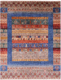 Tribal Persian Gabbeh Hand Knotted Wool Rug - 5' 1" X 6' 8" - Golden Nile