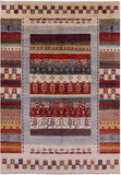 Tribal Persian Gabbeh Hand Knotted Wool Rug - 4' 9" X 6' 9" - Golden Nile