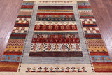 Tribal Persian Gabbeh Hand Knotted Wool Rug - 4' 9" X 6' 9" - Golden Nile