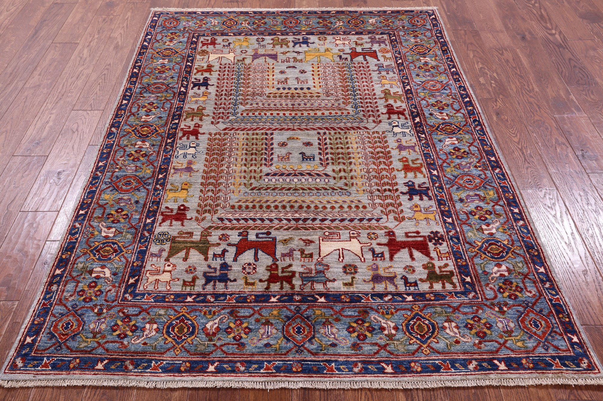 Persian Fine Serapi Hand Knotted Wool Rug - 4' 10" X 6' 8" - Golden Nile