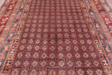 Antiqued Pazyryk Historical Design Hand Knotted Wool Rug - 8' 9" X 12' 2" - Golden Nile