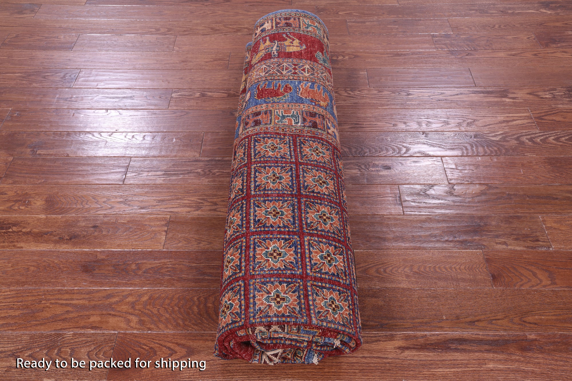 Antiqued Pazyryk Historical Design Hand Knotted Wool Rug - 8' 9" X 12' 2" - Golden Nile