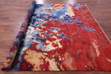 Abstract Modern Hand Knotted Wool Rug - 8' 1" X 9' 7" - Golden Nile