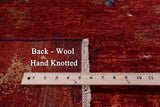 Abstract Modern Hand Knotted Wool Rug - 8' 1" X 9' 7" - Golden Nile