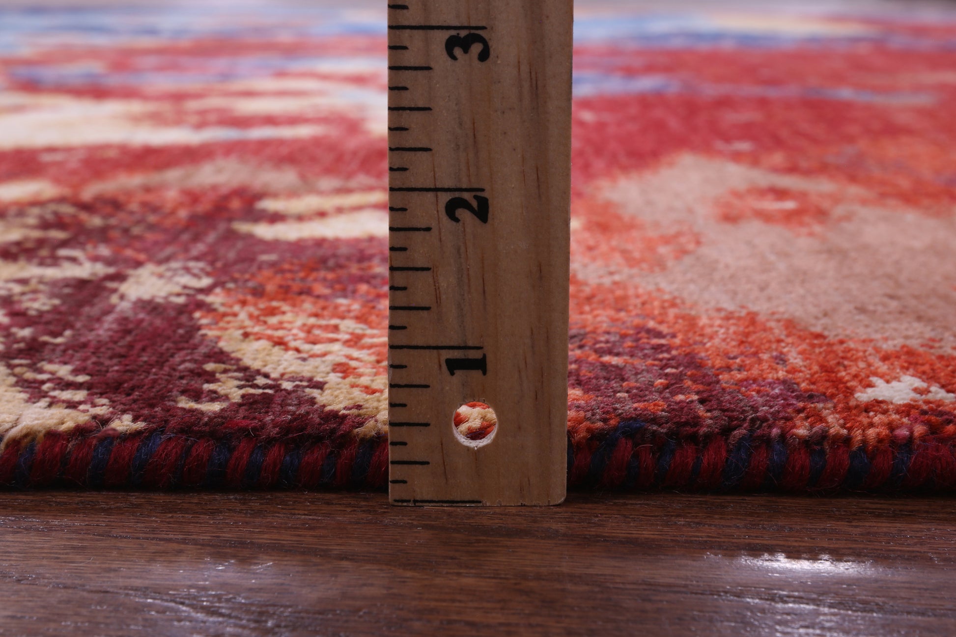 Abstract Modern Hand Knotted Wool Rug - 8' 1" X 9' 7" - Golden Nile