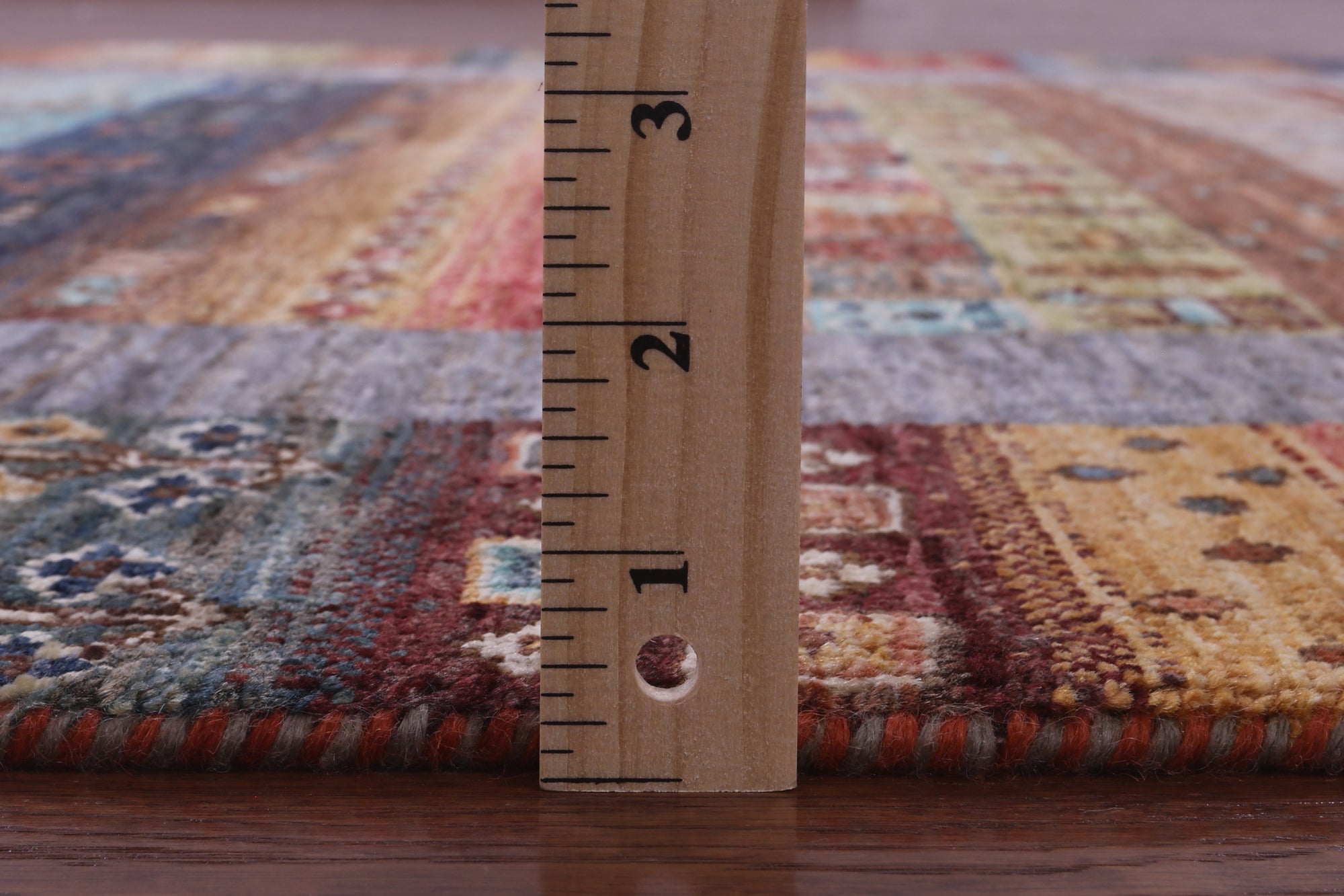 Tribal Persian Gabbeh Hand Knotted Wool Rug - 5' 2" X 6' 11" - Golden Nile