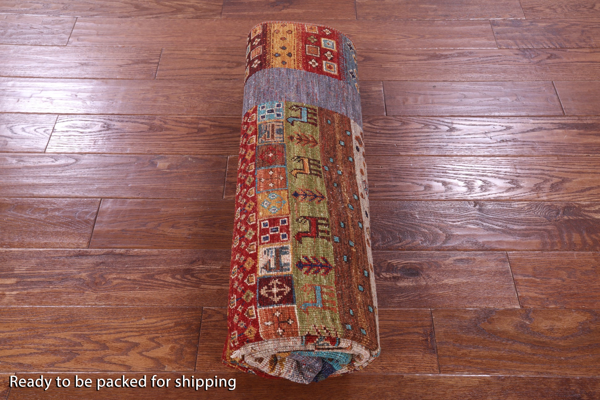 Tribal Persian Gabbeh Hand Knotted Wool Rug - 5' 2" X 6' 11" - Golden Nile