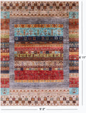 Tribal Persian Gabbeh Hand Knotted Wool Rug - 5' 2" X 6' 11" - Golden Nile