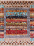 Tribal Persian Gabbeh Hand Knotted Wool Rug - 5' 2" X 6' 11" - Golden Nile