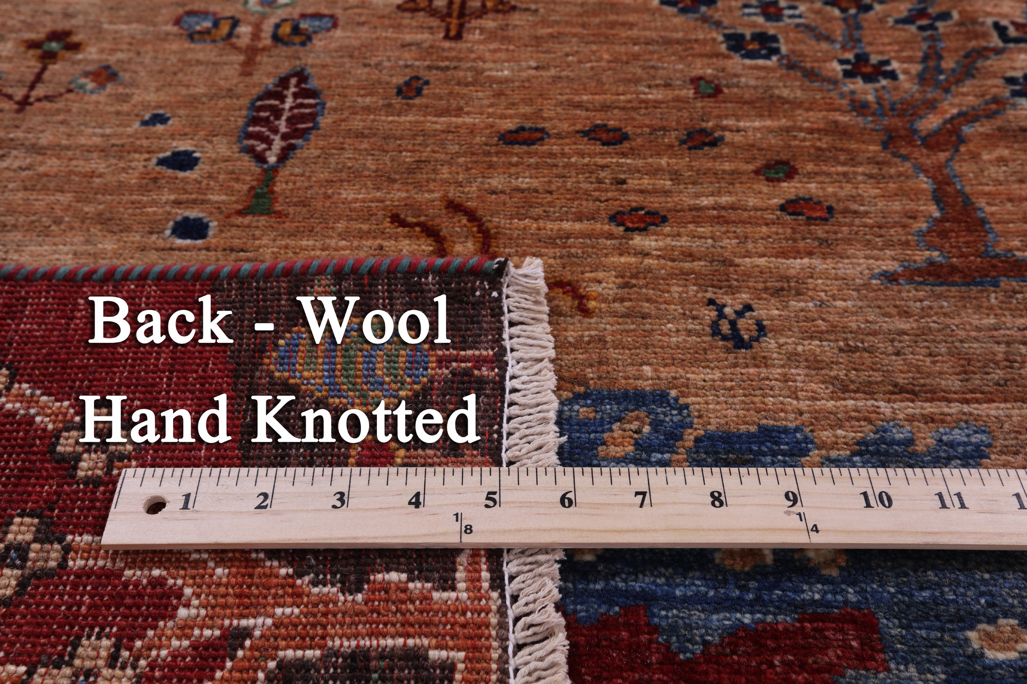 Tribal Persian Gabbeh Hand Knotted Wool Rug - 5' 2" X 6' 11" - Golden Nile