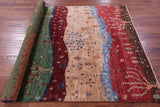 Tribal Persian Gabbeh Hand Knotted Wool Rug - 5' 2" X 6' 11" - Golden Nile
