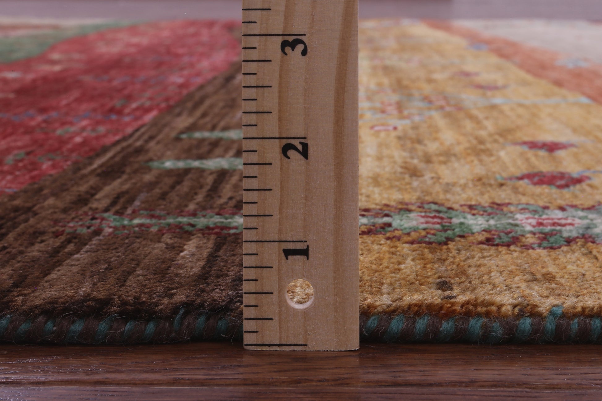 Tribal Persian Gabbeh Hand Knotted Wool Rug - 5' 0" X 6' 9" - Golden Nile