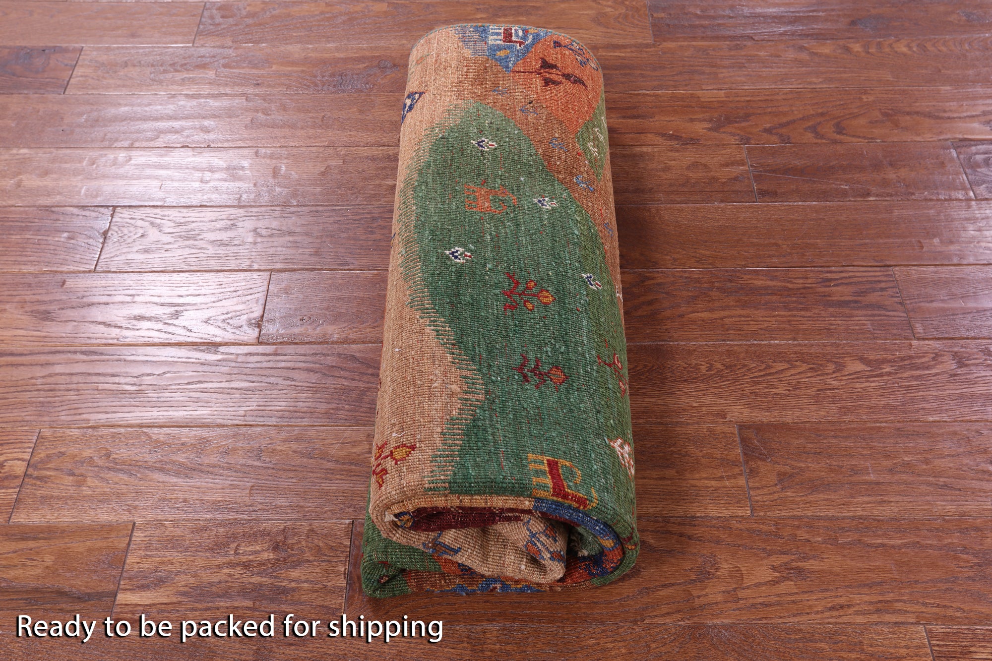 Tribal Persian Gabbeh Handmade Wool Rug - 5' 3" X 6' 8" - Golden Nile
