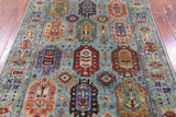 Blue Turkmen Ersari Hand Knotted Wool Rug - 4' 9" X 6' 7" - Golden Nile
