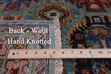Blue Turkmen Ersari Hand Knotted Wool Rug - 4' 9" X 6' 7" - Golden Nile