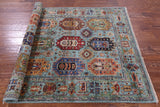 Blue Turkmen Ersari Hand Knotted Wool Rug - 4' 9" X 6' 7" - Golden Nile