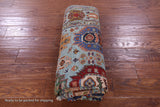 Blue Turkmen Ersari Hand Knotted Wool Rug - 4' 9" X 6' 7" - Golden Nile