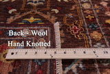 Brown Peshawar Hand Knotted Wool Runner Rug - 2' 9" X 8' 3" - Golden Nile