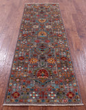 Peshawar Hand Knotted Wool Runner Rug - 2' 9" X 8' 5" - Golden Nile